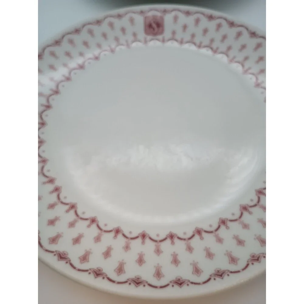 2 Vtg Lamberton Scammel Fred Sanders Ice Cream Shop Shoppe Plates Red S 9.25